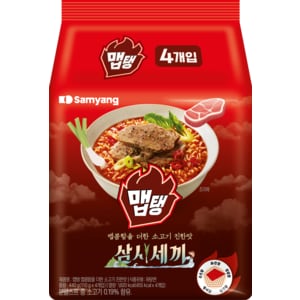  [이마트 단독] 삼양 삼시세끼 맵탱 매콤소고기라면 110g*4개