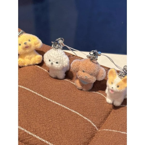 뽀송 강아지 후로킹 키링