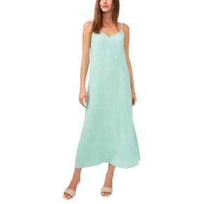 4289478 Vince Camuto Sleeveless V-Neck Rumple Twill Maxi Dress