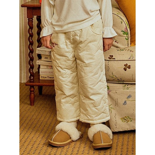 별 퀼팅 유아 아동 여아 패딩 팬츠 바지