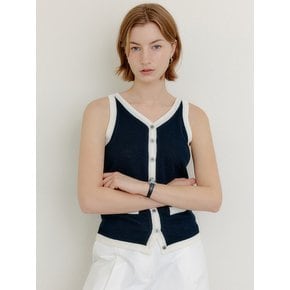 제이스 콤비 니트 베스트 / JACE COMBI KNIT VEST_2colors