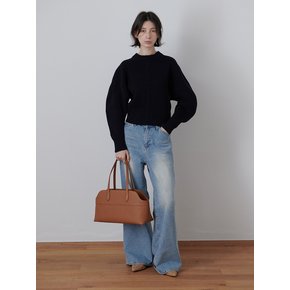 Ople Leather Shoulder Bag Large_ Camel