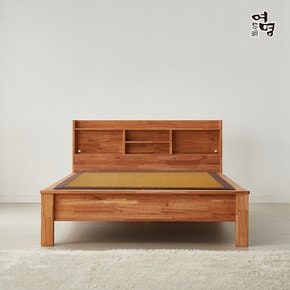 더참죽 황토흙판 퀸 Q 원목침대