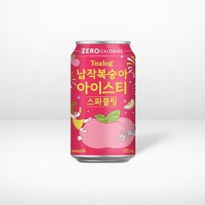 티로그 납작복숭아 아이스티 스파클링 제로칼로리 355ml 6개