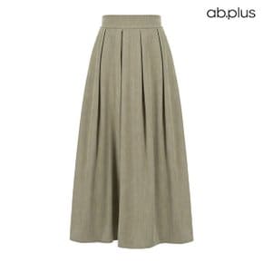 [ab.plus/신상] 코듀로이 플리츠 롱 스커트 (LSA1MS38A)