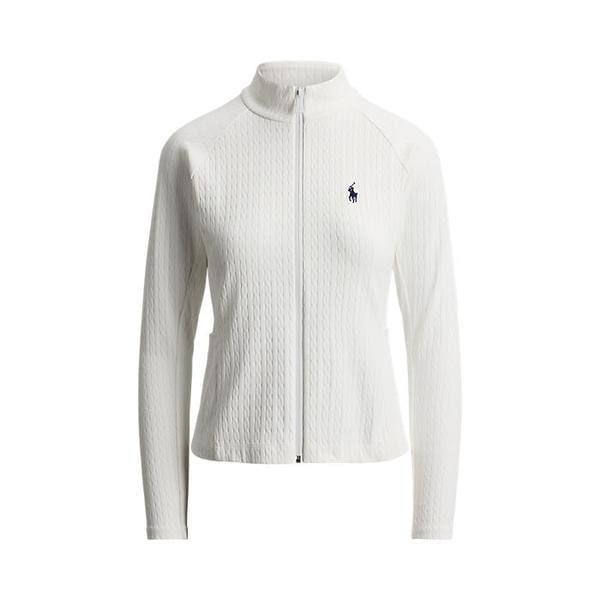 폴로 골프 여성 케이블 스트레치 자카드 지퍼 재킷(WMXGKNINFB20055100)