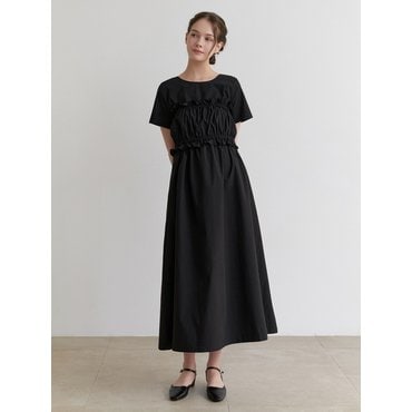 리엘 Flavor layered set dress (black)