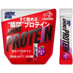 30 BCAA EAA 아지노모토 아미노 바이탈 아미노 단백질 카시스 맛 개 입 파우치 아미노산 유청