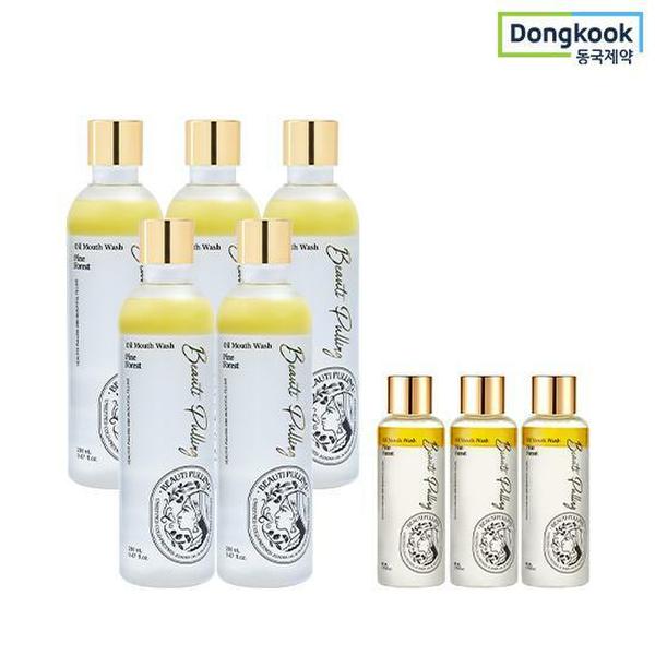 동국제약 뷰티풀링 오일가글 280ml 5개 + 80ml 3개 (민트/파인/루이보스)