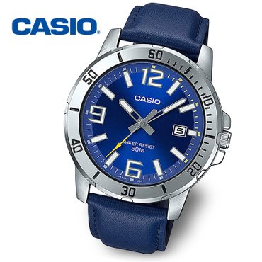 카시오 [정품] CASIO 카시오 흑새치 MTP-VD01L-2B 남성 야광 가죽시계