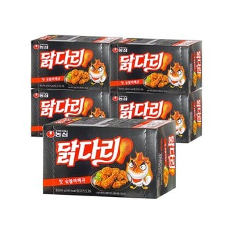 너만아는과자점 농심 닭다리 핫숯불바베큐 66g x 5개 / 스낵 간식