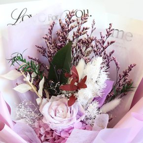 사랑을 담은 프리저브드 퍼플 꽃다발 예쁜꽃다발 꽃당일배송 전국꽃배달 기념일 생일 꽃선물