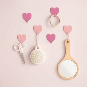 무타공 핑크핑크 하트 후크 3P+3P (총6P)