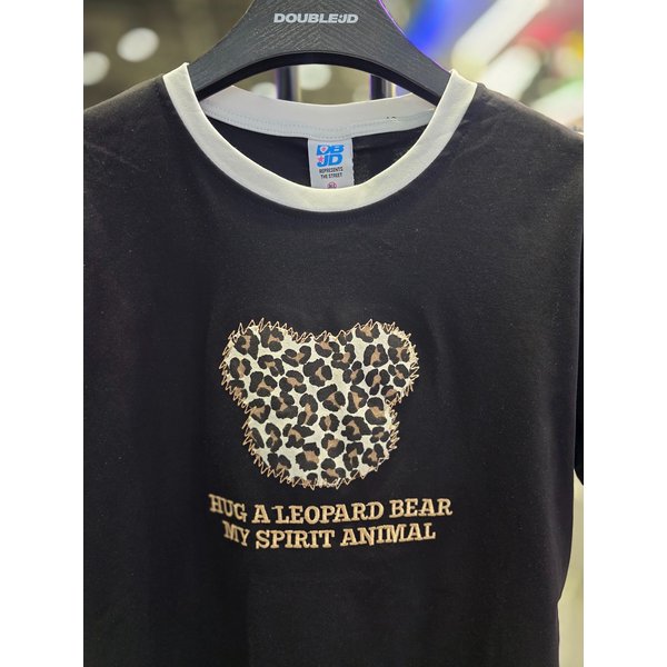 [시흥점] 26`여성용 레오파드베어 세미 크롭반팔티(블랙)/JHZZ37401BK