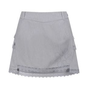 (사은품증정) 25 S/S 여성 별 심볼 레이스 티어드 큐롯 스커트 821E1PC001GY