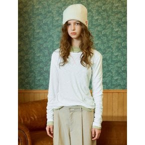 SOLID LONG SLEEVE T-SHIRT / ivory