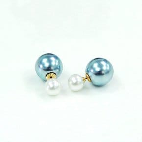 (SH118)진주 크러치 진쥐색 14mm/귀걸이 진주뒷장식
