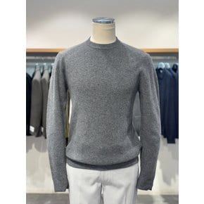 [파주점] 남성 25 F/W 그레이 캐시미어 혼방 라운드 긴팔 니트 RRDMKT51A