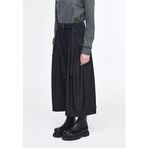 송지오 크로스턱 크롭 와이드 팬츠