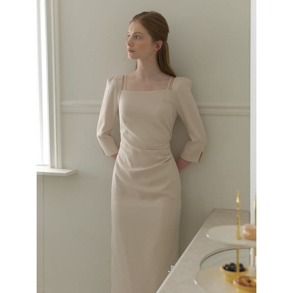 라프롬 드레이프 드레스_4color