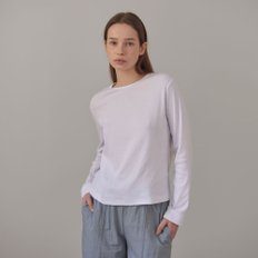 [20% 할인가 판매] Round Rib Long Sleeve Top (White)