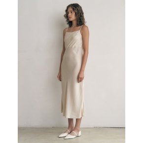 러브_Slim Sleeveless Dress - Off white