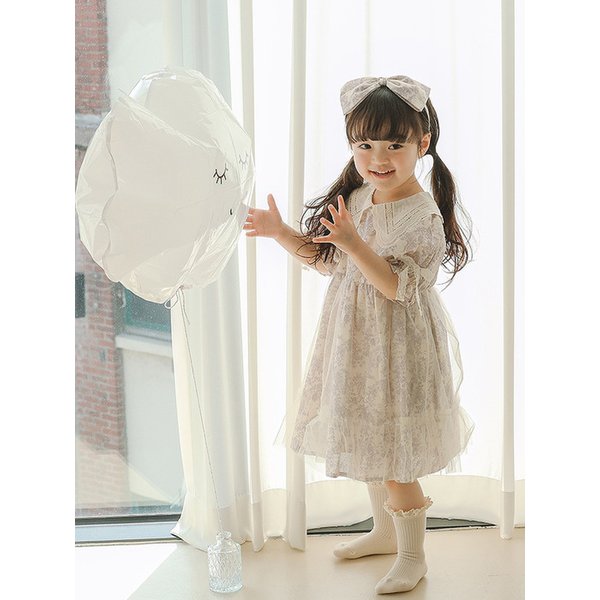 베르사유 궁전 - 아기 프리미엄 반팔 원피스