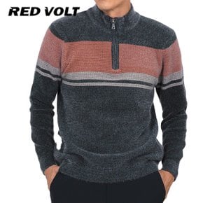 [RED VOLT] 레드볼트 스트라이프 2단 배색 반집업 Model No_E2-3M111