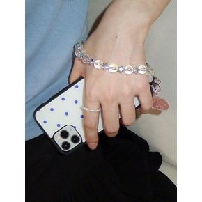 Silver Star-Shiny Balls Beads Strap&Keyring