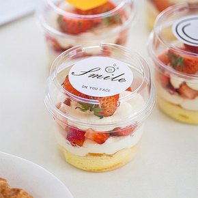 100개 투명 높은 사각 티라미수 보틀 케이크 용기 PET 케이스 400ml