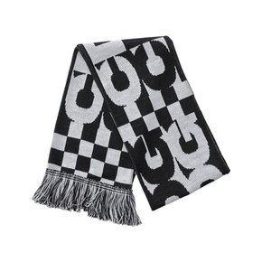 CDG 남녀 공용 로고 니트 체크 스톨 머플러 목도리 스카프 SZ-K404