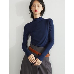 HALF TURTLE NECK TOP NAVY