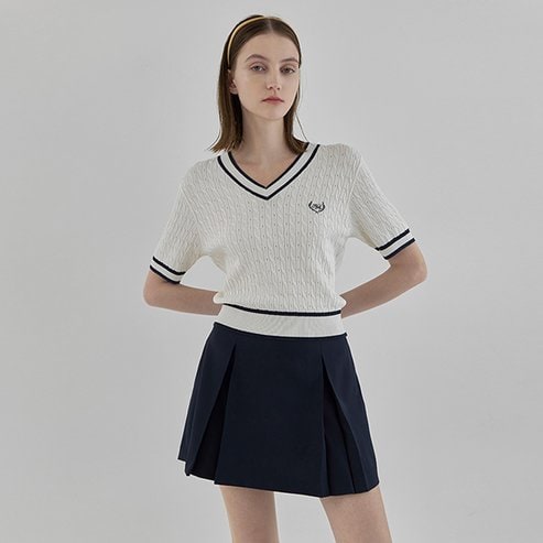 나인(Atelier Nain) (택가:98,000원)클래시 자수 테니스 미니 스커트(SK-4782)
