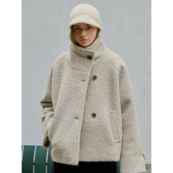 Teddy boucle half coat_2 Colors