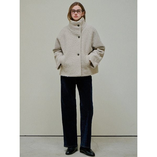 Teddy boucle half coat_2 Colors