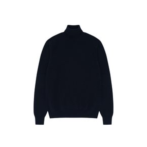 Wool soft Turtle Neck Knit (Navy)