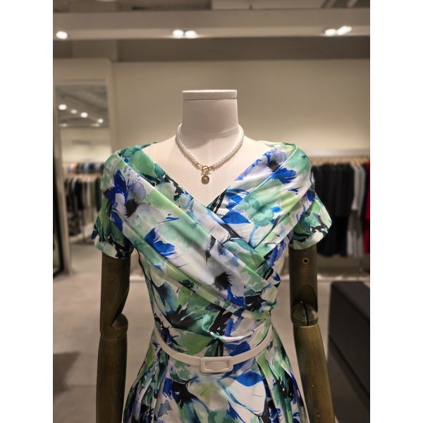 [파주점] 프린트 브이넥 셔링 원피스 JS5B0OP331