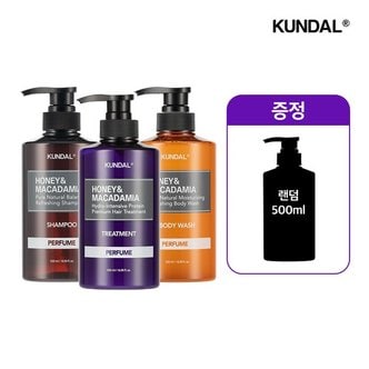 쿤달 [3+1]샴푸 1개+트리트먼트 1개+바디워시 1개+500ml 향 랜덤