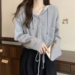캐주얼핏 스트링 후드 가디건 JSC d0076_P393738844