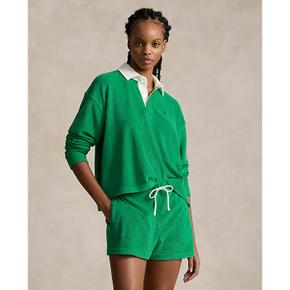 여성 크롭 테리 럭비 셔츠(WMPOKNIN1J20024300)