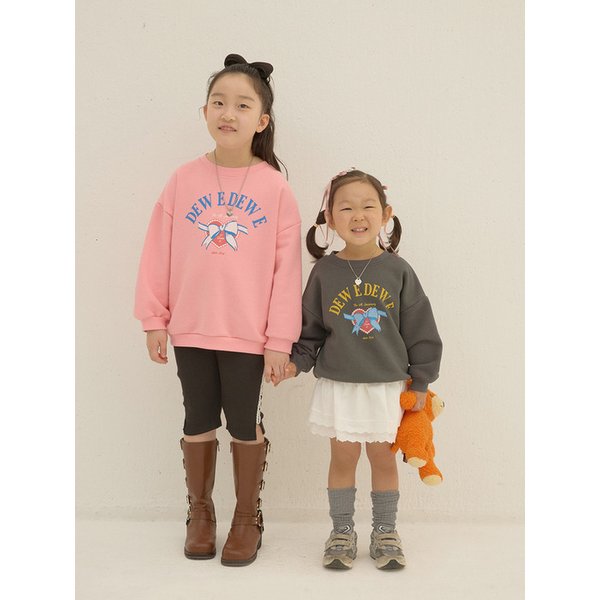 [리퍼브] 키즈 리본 스웨트셔츠(2Colors)