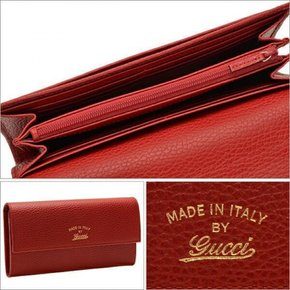 GUCCI 354496-CAO0G-6523 구찌 스윙달러 지퍼 동전 입장장 지갑 송아지 가죽 레드×골드