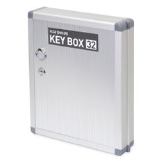 [현대오피스] KEY BOX 32P 벽걸이형 알루미늄 열쇠보관함 열쇠고리 증정