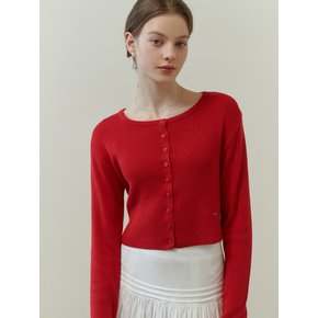 Soap silk cardigan (red)