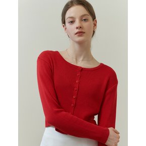 Soap silk cardigan (red)