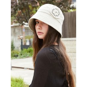 FLOWER PATCH COTTON BEIGE BUCKET HAT