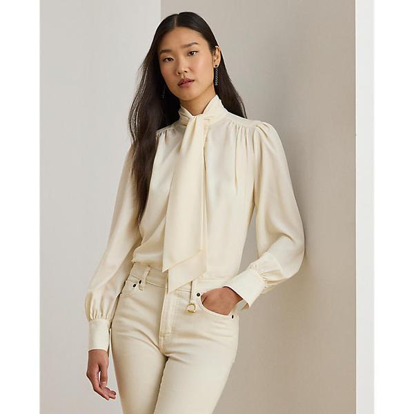 조젯 타이 넥 블라우스(WMLRSHTS6820531101)