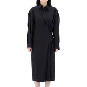 국내배송 24SS 르메르 스트레이트 카라 트위스트 미디 원피스 DR1024 LF445 BL791