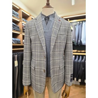 브렌우드 [여주점] 코오롱 브렌우드 남성 글렌체크 조직 자켓 BRJBS26251BEX