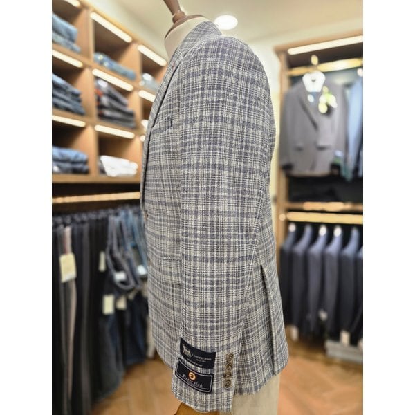 [여주점] 코오롱 브렌우드 남성 글렌체크 조직 자켓 BRJBS26251BEX